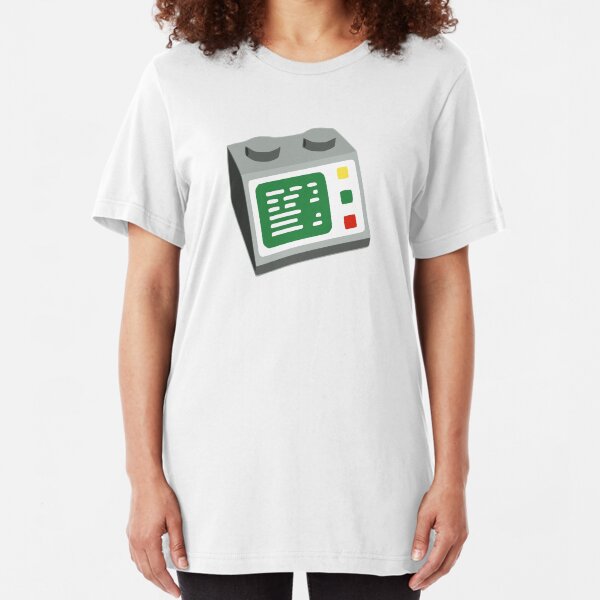 Toy Brick Computer Console Slim Fit T-Shirt