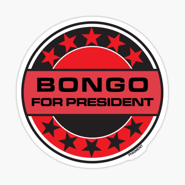 Bongo For President Sticker