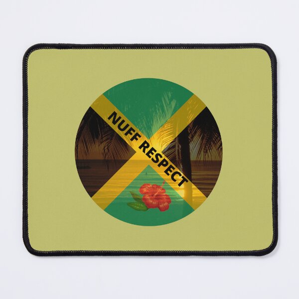 Item preview, Nuff Respect One Love / Red Hibiscus Flower / I Love Jamaica / Jamaican Flag designed and sold by haRexia.