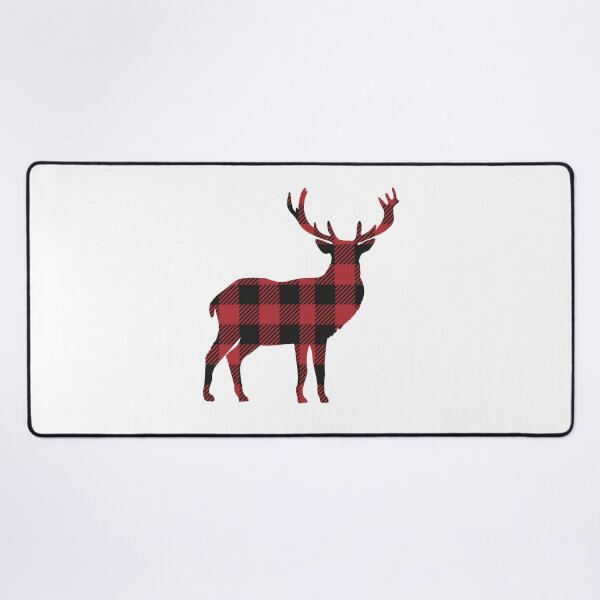 Item preview, Deer Silhouette Buffalo Plaid Reindeer designed and sold by clothesy7.