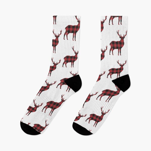 Item preview, Deer Silhouette Buffalo Plaid Reindeer designed and sold by clothesy7.