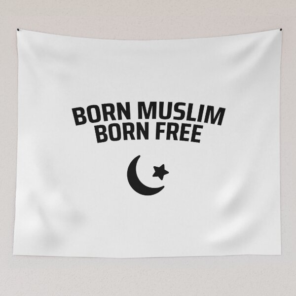 Item preview, born muslim islamic art quotes 4 designed and sold by EfenDesign.