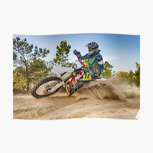 Enduro bike rider Poster