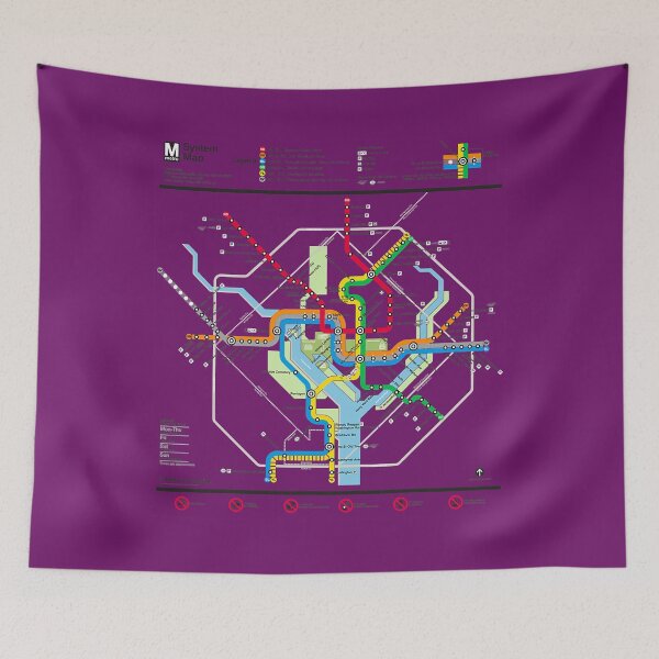 Item preview, Washington DC Metro Map Silver Line  designed and sold by KaiMasteo.