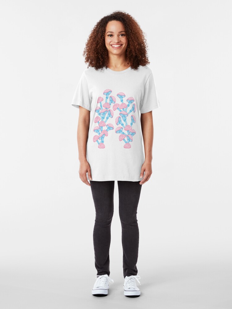 Alternate view of The Garden of Wonderland Mushroom Slim Fit T-Shirt