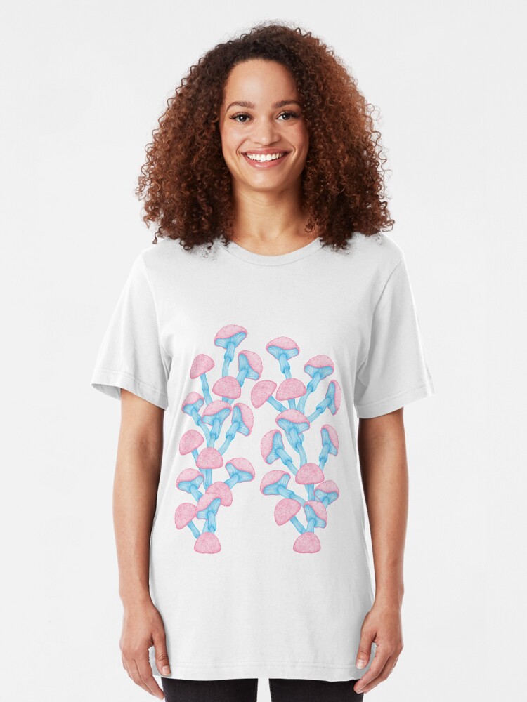 Alternate view of The Garden of Wonderland Mushroom Slim Fit T-Shirt