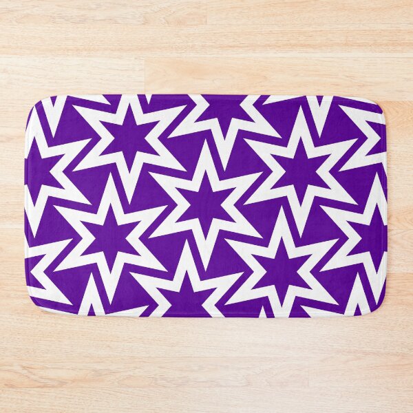 Item preview, White and Purple Big Star pattern designed and sold by TMBTM.