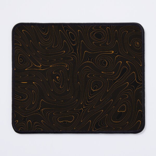 Item preview, Black and orange wavy grid designed and sold by rodentpad.