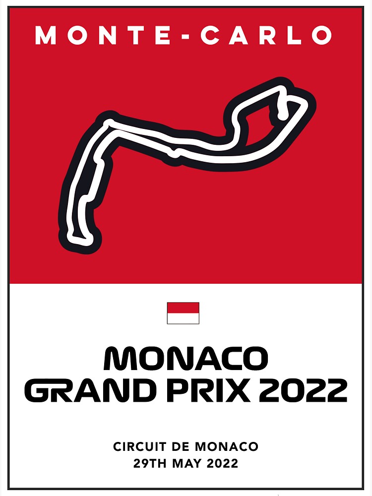 "Monaco Grand Prix F1 2022 Poster" Sticker by racingappareluk Redbubble