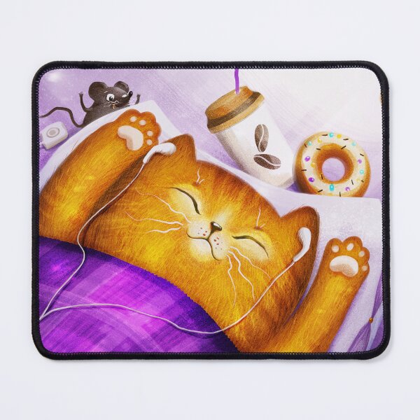 Item preview, Happy sleeping cat designed and sold by MaryshaArt.