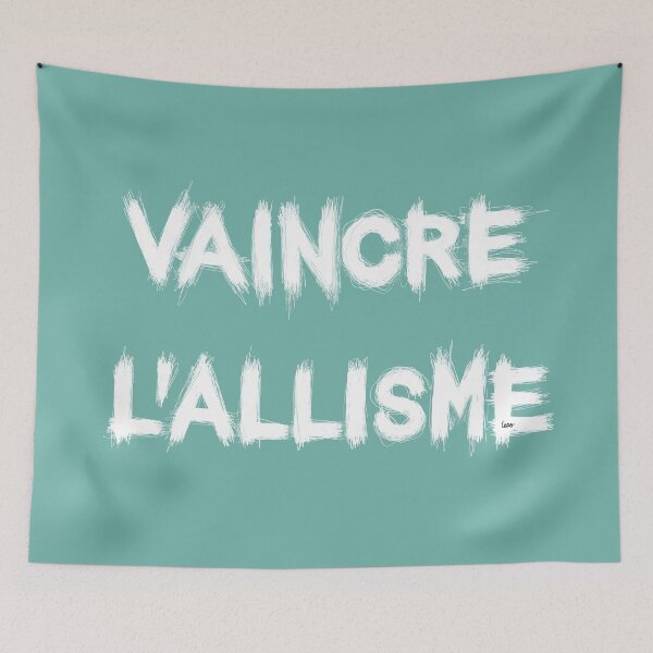 Item preview, Overcoming Allism (white, sea green background) designed and sold by MentaLee.