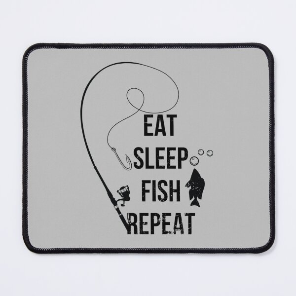 Item preview, Eat Sleep Fish Repeat Funny Vintage Retro Fishing designed and sold by Junemontana.