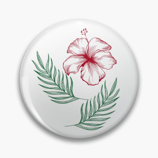 Item preview, tropical leaves and exotic hibiscus flower. High quality illustration  designed and sold by Sunshine2504.