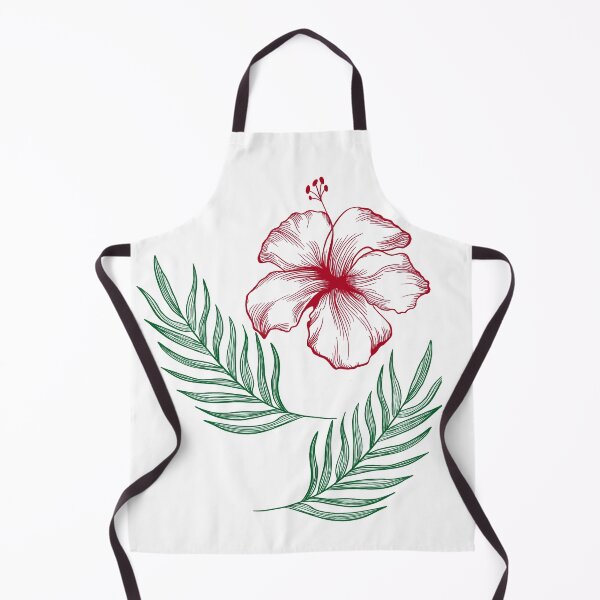 Item preview, tropical leaves and exotic hibiscus flower. High quality illustration designed and sold by Sunshine2504.