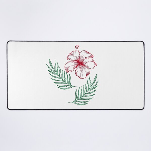 Item preview, tropical leaves and exotic hibiscus flower. High quality illustration  designed and sold by Sunshine2504.