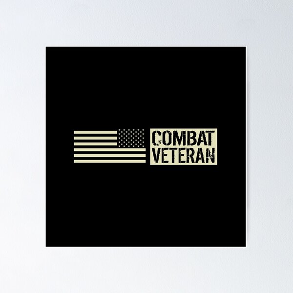 Item preview, Combat Veteran: Black Military U.S. Flag designed and sold by Jared Davies.