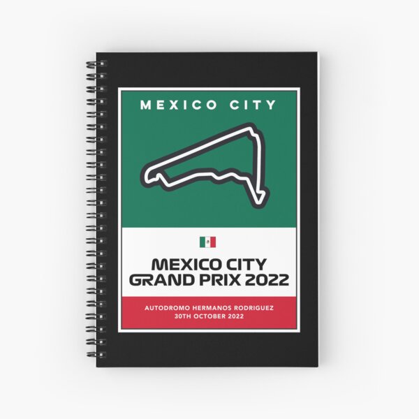 Mexico City Grand Prix F1 2022 Poster Spiral Notebook By