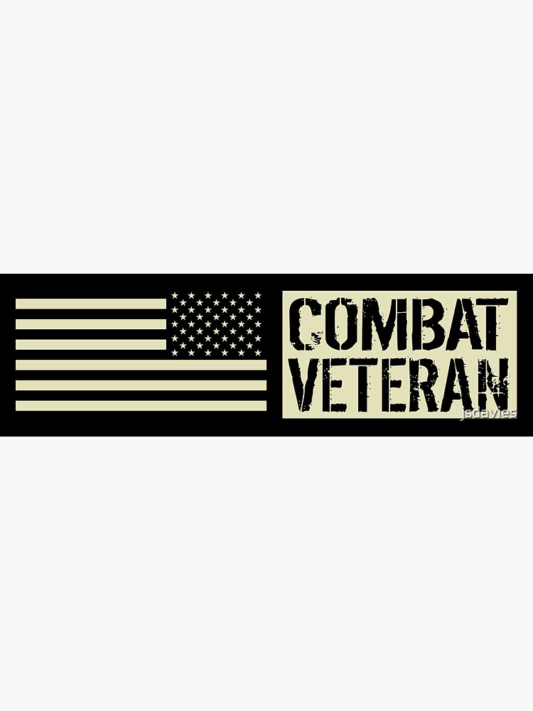 Combat Veteran: Black Military U.S. Flag by MilitaryCandA