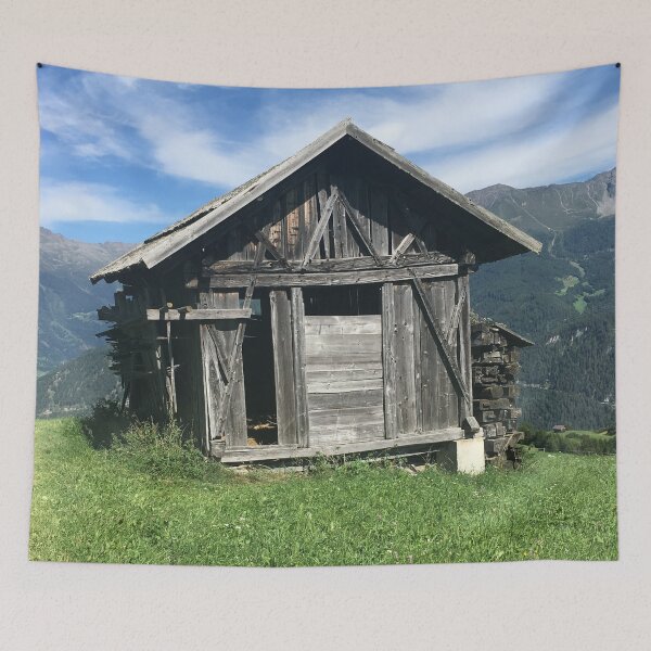 Item preview, Hut in the Austrian mountains designed and sold by ray-designs-.