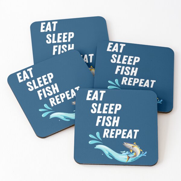 Item preview, Eat Sleep Fish Repeat - Funny quotes    designed and sold by Junemontana.