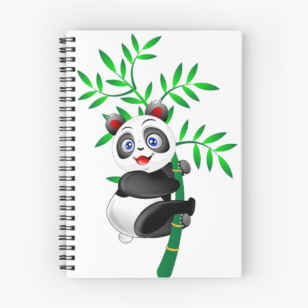 Item preview, Cute baby panda cartoon hanging on bamboo designed and sold by ZieProject.
