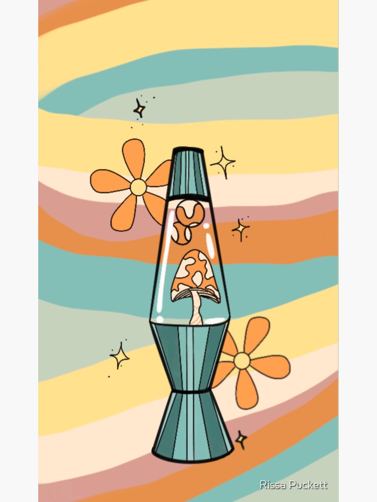"Mushroom lava lamp" Sticker by rissasdesignco Redbubble