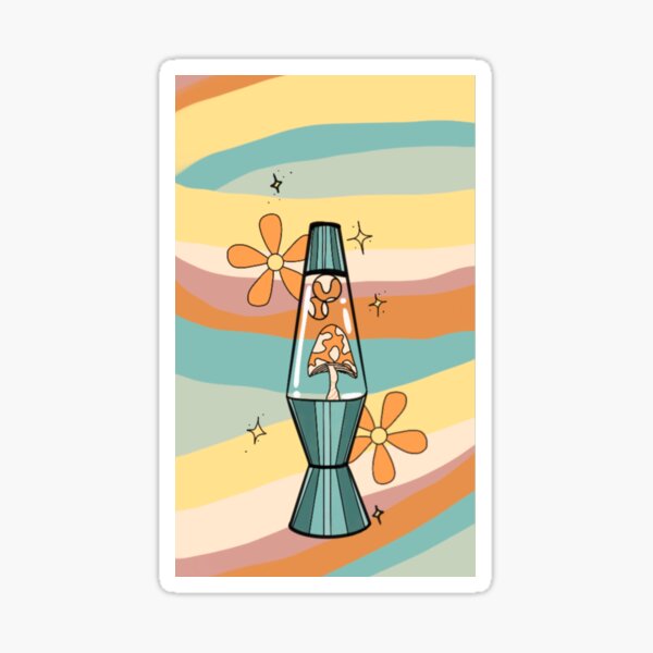 "Mushroom lava lamp" Sticker by rissasdesignco Redbubble