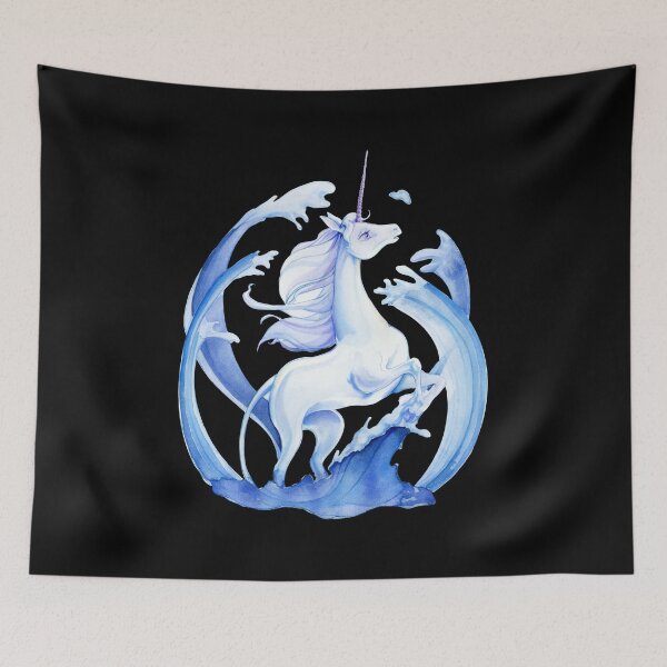 Item preview, The Last Unicorn Standing In Blue Water Tides designed and sold by Miriam Steinau.