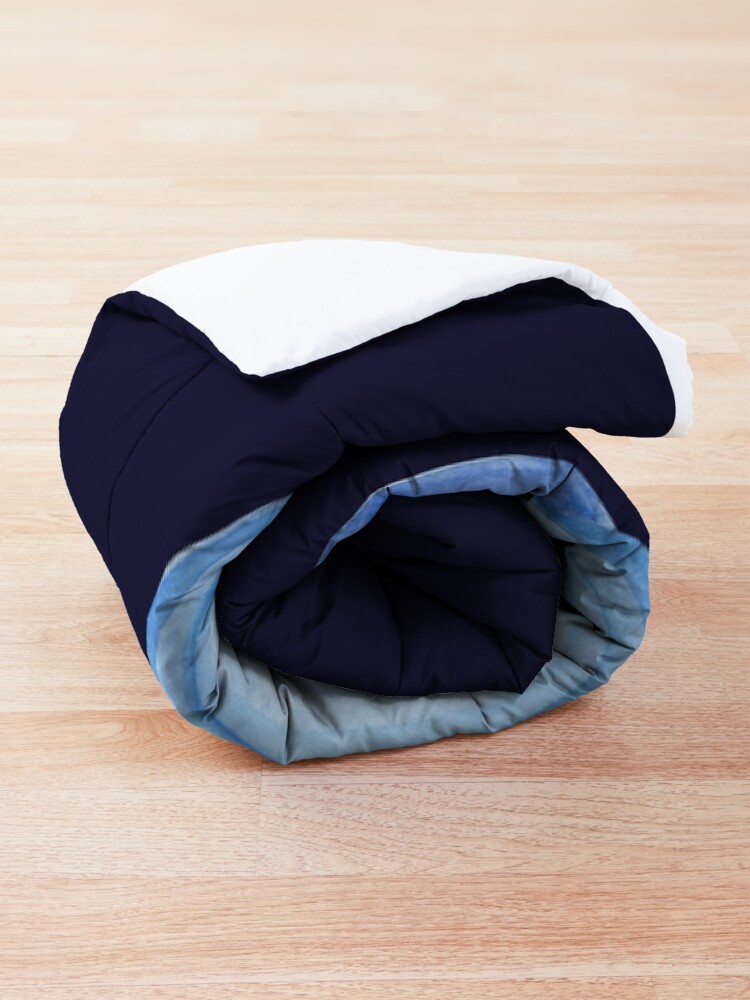 Alternate view of The Last Unicorn Standing In Blue Water Tides Comforter