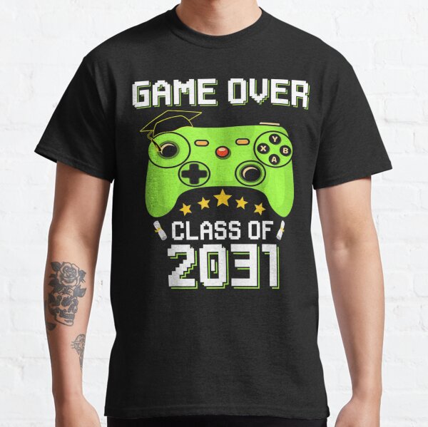 Gamer Senior Over Of Class 2031 Video Games Game Graduation Classic T-Shirt