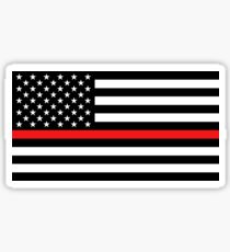 Firefighter: Black Flag & Red Line Sticker