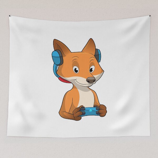 Item preview, Fox as Gamer with Joystick designed and sold by Snabdesign84.
