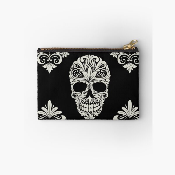 Item preview, Black And Beige Floral Skull Digital Illustration  designed and sold by RihabPrint.