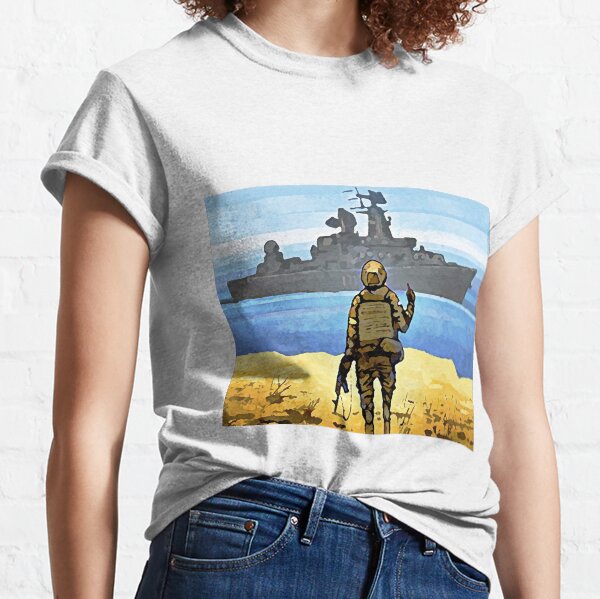 Russian Warship Go Fuck Yourself, Graphic Poster, Support for Ukraine Classic T-Shirt