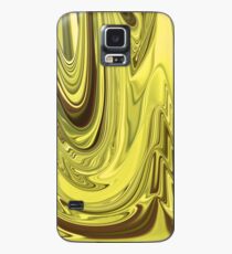 Yellow Gold Flowing Abstract Design Pattern Case/Skin for Samsung Galaxy