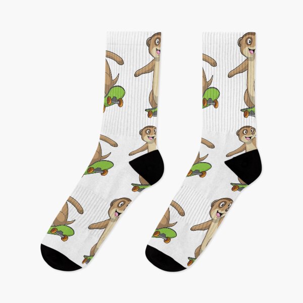 Item preview, Meerkat as Skater with Skateboard designed and sold by Snabdesign84.