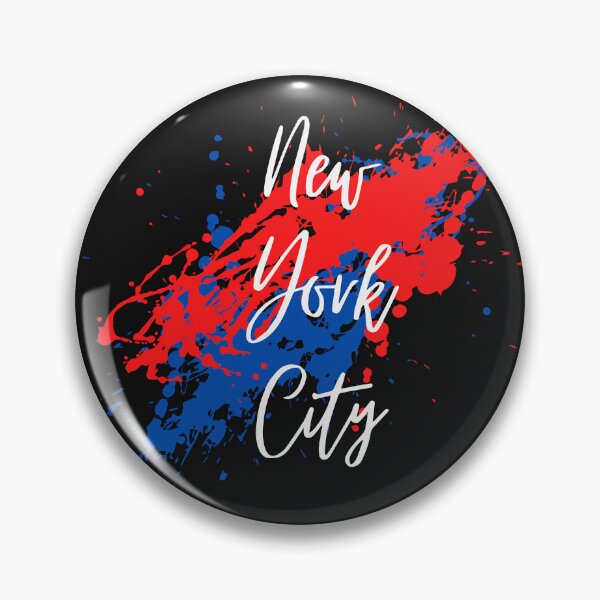 Item preview, Design with the words New York City. Splatter effect blue and red colors designed and sold by toomi123.