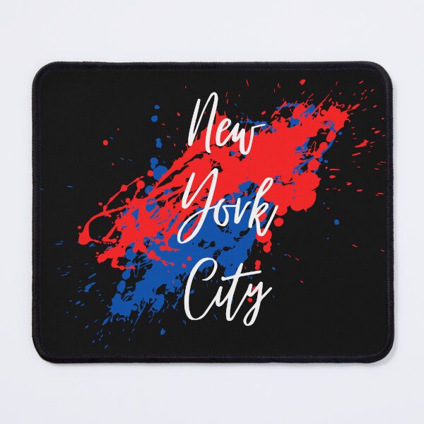 Item preview, Design with the words New York City. Splatter effect blue and red colors designed and sold by toomi123.