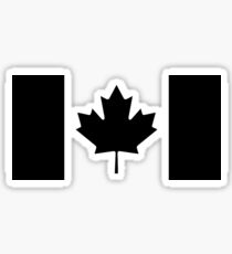 Canada: Black Military Flag Sticker