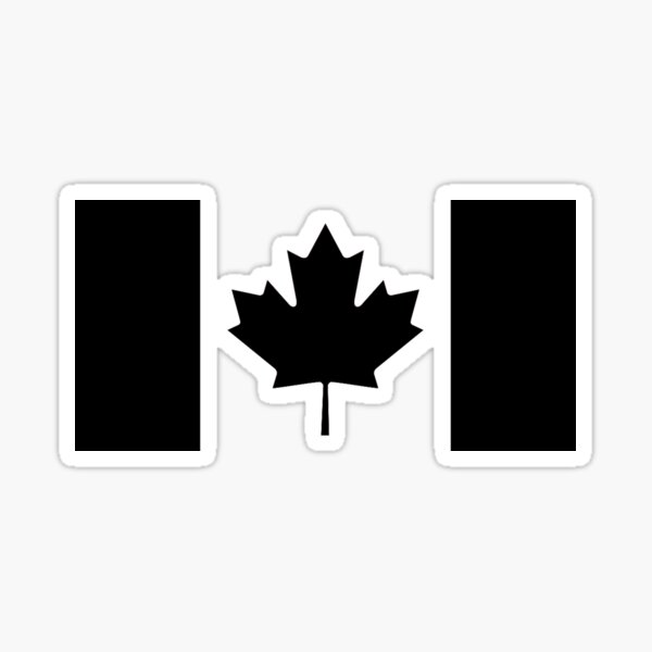 Canada: Black Military Flag Sticker