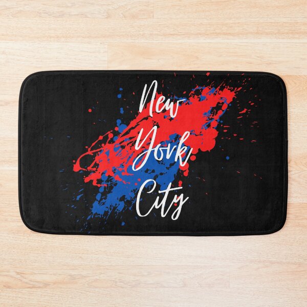 Item preview, Design with the words New York City. Splatter effect blue and red colors designed and sold by toomi123.