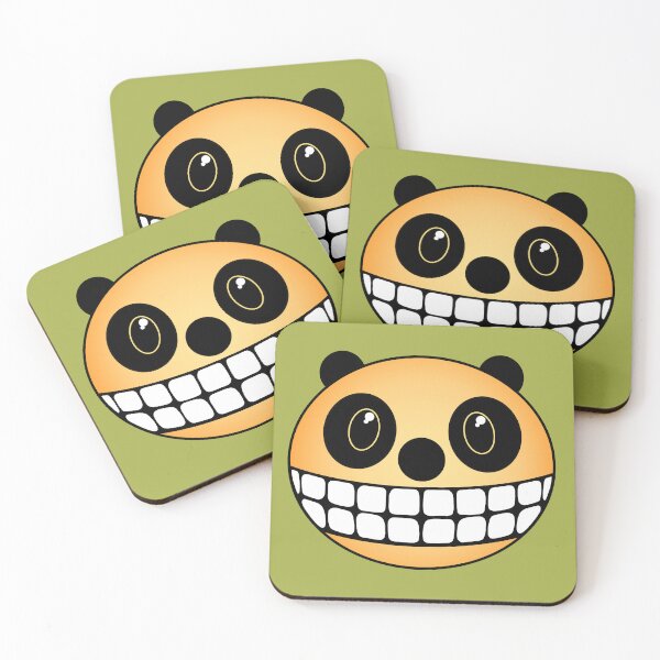 Item preview, Smiley Face Panda in Orange Sherbert designed and sold by RawSunArt.