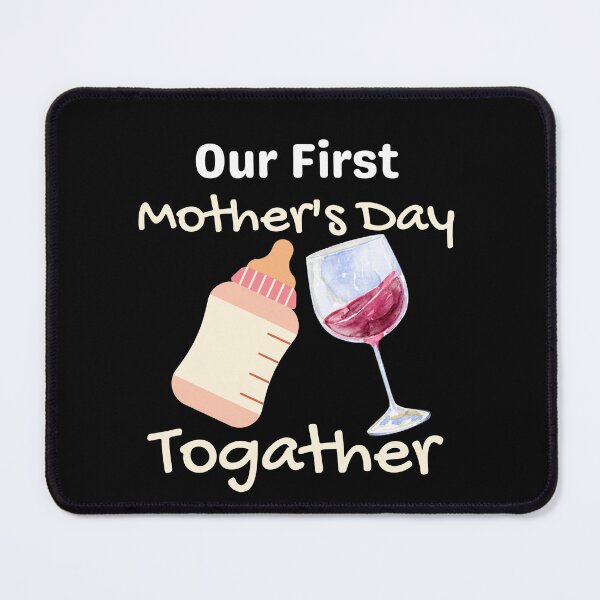 Item preview, Funny First Mothers day Cool Design with milk bottle and wine.  designed and sold by X-Trends.