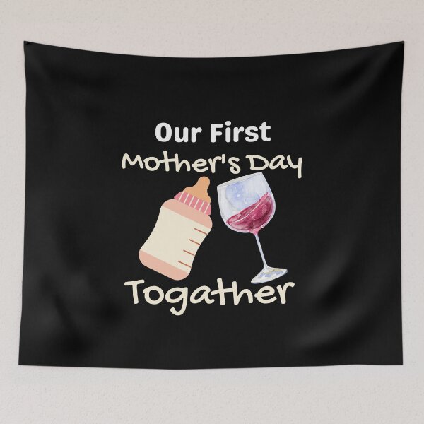 Item preview, Funny First Mothers day Cool Design with milk bottle and wine.  designed and sold by X-Trends.