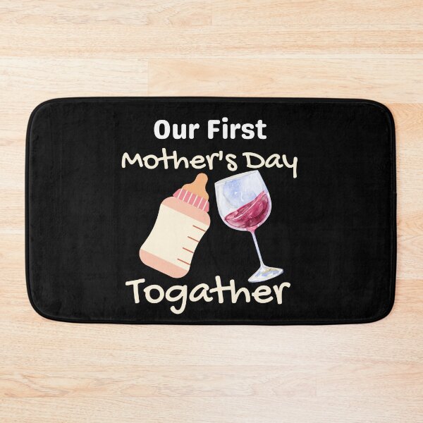 Item preview, Funny First Mothers day Cool Design with milk bottle and wine.  designed and sold by X-Trends.
