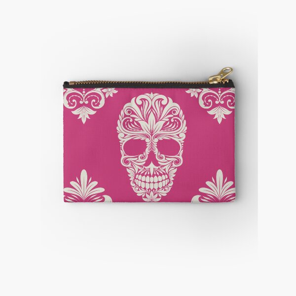 Item preview, Pink And Beige Floral Skull Digital Illustration  designed and sold by RihabPrint.