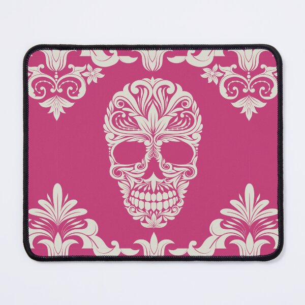 Item preview, Pink And Beige Floral Skull Digital Illustration  designed and sold by RihabPrint.
