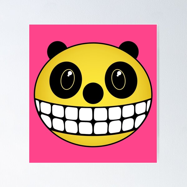 Item preview, Smiley Face Panda in Yellow designed and sold by RawSunArt.
