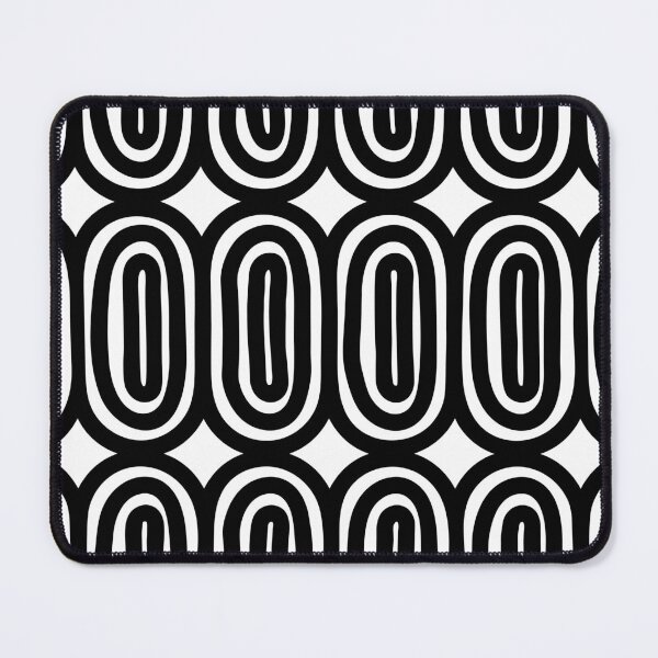 Item preview,  Hand Drawn Geometric Oval Patterns in Black and White - Retrostyle designed and sold by Hic21.
