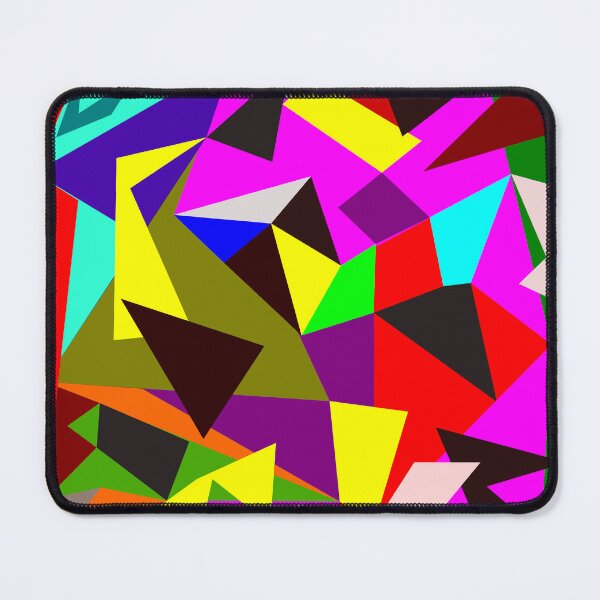 Item preview, Mystique Multi Color Fashionable Polygon Geometrical Shapes Black designed and sold by LargeShop.